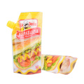 Doypack Printing Colorful Matt Glossy Printing Plastic Stand up Bag with Spout Pouch for Potato Jam Sauces Salad Packaging
